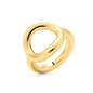 Metal Chic Yellow Gold Plated Chevalier Ring-
